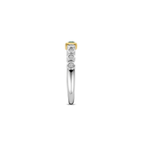 Baguette Tennis Ring Emerald Green