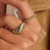 Twisted Bicolor Ring - S model
