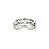 Structured Triple Band Zirconia Ring