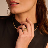 Connected Triangle Vintage Zirconia Ring