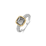 Grey Zirconia Cushion Ring