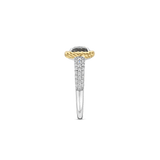 Grey Zirconia Cushion Ring