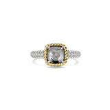 Grey Zirconia Cushion Ring