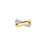 Bold Zirconia Crossover Ring
