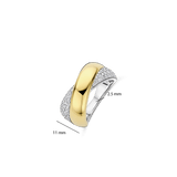 Bold Zirconia Crossover Ring