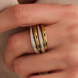 Bold Zirconia Layered Ring