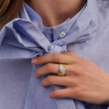 Stardust Zirconia Layered Ring - L model