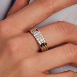 Stardust Zirconia Layered Ring - M model