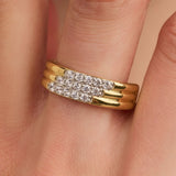 Stardust Zirconia Layered Ring - M model