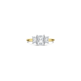 Rectangular Triple Zirconia Ring