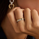 Classic Contrast Zirconia Ring