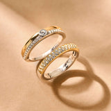 Classic Contrast Zirconia Ring