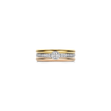 Contrast Tricolor Zirconia Ring