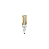 Triple Band Zirconia Ring Gold Vermeil