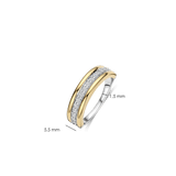 Triple Band Zirconia Ring Gold Vermeil