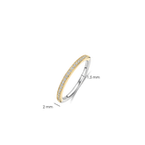 Thin Zirconia Ring Gold Vermeil