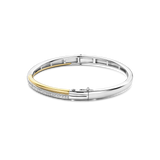 Zirconia Crossover Bangle Bicolor