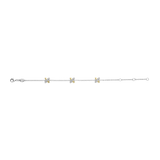 Bicolor Zirconia Cross Bracelet