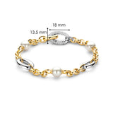 Connected Zirconia Pearl Bracelet