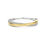 Bold Zirconia Crossover Bangle