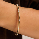 Classic Rectangular Zirconia Bangle