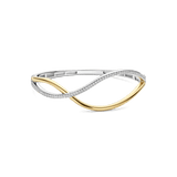 Organic Open Zirconia Bangle