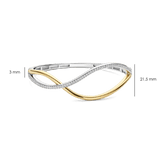 Organic Open Zirconia Bangle