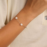 Pearl Charm Bracelet Silver