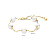 Pearl Charm Bracelet Gold Vermeil