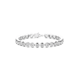 Round Zirconia Bracelet Silver