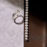 Round Zirconia Bracelet Silver