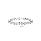 Round Zirconia Bracelet Silver