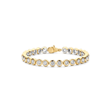 Round Zirconia Bracelet Gold Vermeil