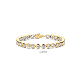 Round Zirconia Bracelet Gold Vermeil