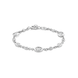 Oval Zirconia Bracelet Silver
