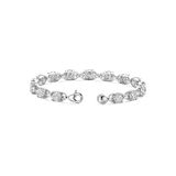 Zirconia Link Bracelet Silver