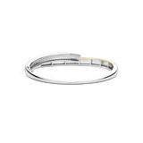 Contrast Twisted Zirconia Bangle