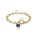 Blue Cushion Chain Bracelet