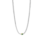 Baguette Tennis Necklace Emerald Green