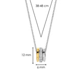 Triple Circle Zirconia Necklace