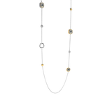 Light Grey Cushion Charm Necklace