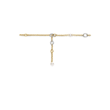 Y-shape Connected Zirconia Pearl Necklace