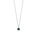 Blue Zirconia Cushion Necklace