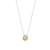 Bold Zirconia Crossover Necklace
