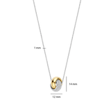 Bold Zirconia Crossover Necklace
