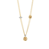 Layered Cushion Necklace Yellow