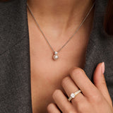 Zirconia Pearl Necklace