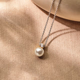Zirconia Pearl Necklace