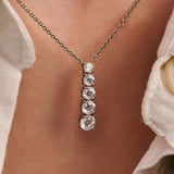 Vertical Zirconia Necklace