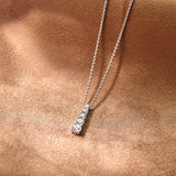 Vertical Zirconia Necklace